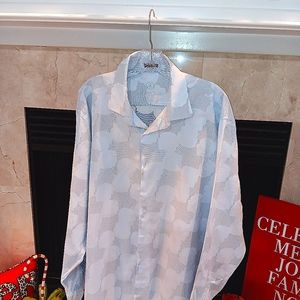 Bugatchi Dress Shirt Classic Fit-Size 2XL
